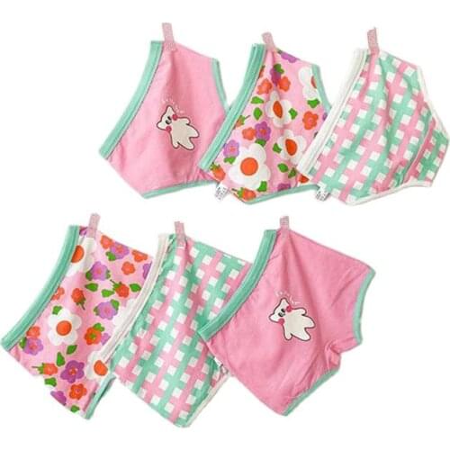 3pcs Baby Girls Panties Cute Cartoon Briefs Stretch Breathable Panties For Girl Kids High Quality Cotton Soft Underwear For 3-8t