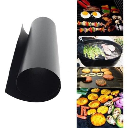 40x33/50cm Non-stick BBQ Grill Pad Barbecue Baking Pad Reusable Cooking Plate Heat-resistant Grill Mat Barbecue Oven Tools