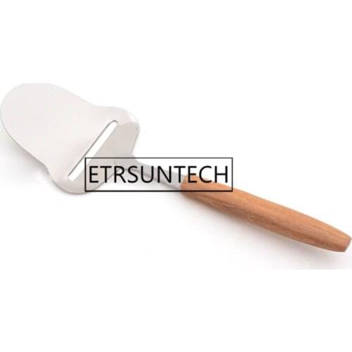 50pcs Stainless Steel Cheese Slicer Wood Handle Butter Cutting Knife Butter Cutter Home Kitchen Tools