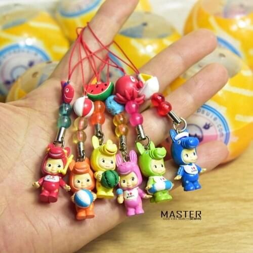 6PCS/lot 3.2cm High quality Original single twisted Cupid cos vaulting horse summer beach style cute doll model Pendant