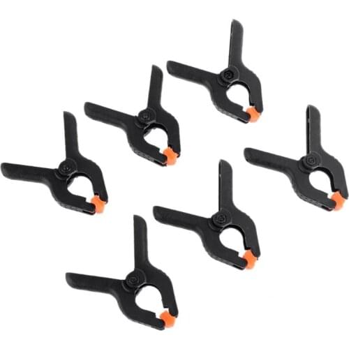 6 PCS New Hard 2-inch Plastic Micro Spring Clamps Set DIY Tools Clips Grips
