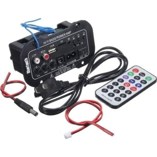 Car Bluetooth Usb Mini Amplifier Radio Audio Digital Amplifier Tf 2.1 Hi-fi Bass Power Amp Harness Connector 5 Inch 220v