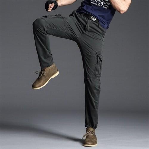 Brand New Fashion Mens Military Style Camuflaje Cargo Pants Men Warm Multi Pockets Straight Casual Long Trousers Homme Big F44