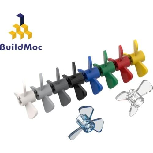 BuildMOC 6041 2.9 x 3.2 x 1.2 propeller three blades 3 inches For Building Blocks Parts DIY Construc