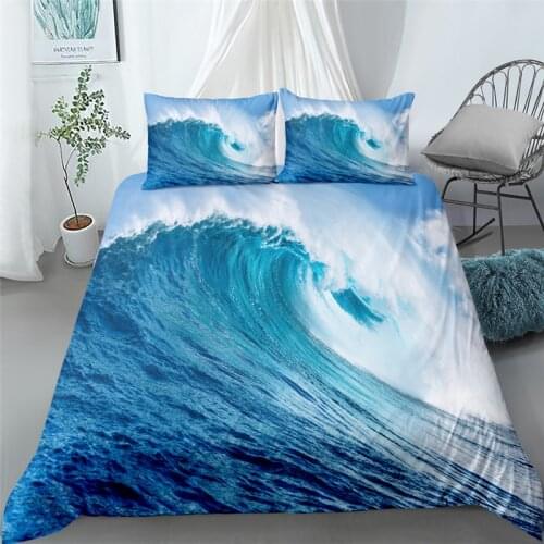 Raging wave 3d bedding set king queen double full twin single size bed linen set