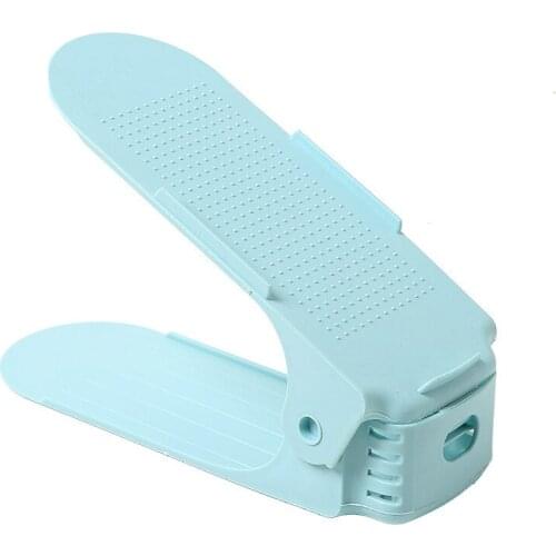 DIY Scrapbook Embossing File Templates Modern Double Cleaning Storage Shoes Rack Blue Green Pink Folding Shoe Rack