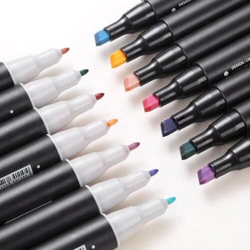 Double-Headed Colored Oily Marker Shcool Student Graphic Design Hand-Painted Pen art parinting children