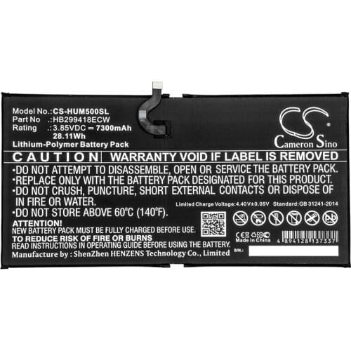 Cameron Sino 7300mAh Battery For Huawei CMR-AL09 CMR-AL19 CMR-W109 CMR-W19 MediaPad M5 MediaPad M5 10.8,HB299418ECW