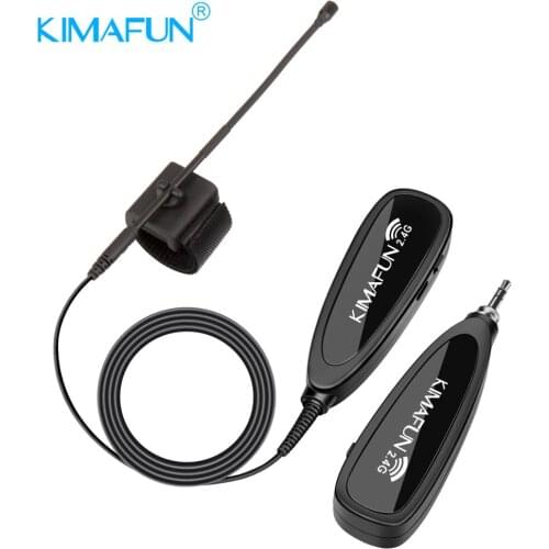 KIMAFUN Suitable for any style of Flute Omnidirectional Condense Instrument Microphone 2.4G Wireless Mini Gooseneck Microphone