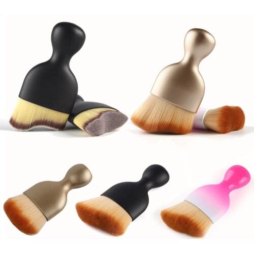 MAANGE 1Pcs Contour Foundation Blending Powder Makeup Brush Pro S Shape Blush Beauty Make Up Brushes Cosmetic Tool Maquiagem New