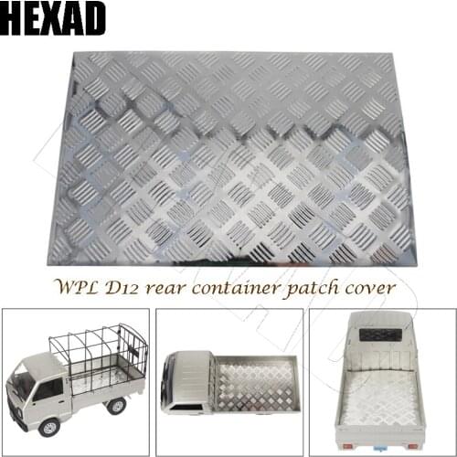 Metal Anti-Skid Plate Remote Control Car Spare Parts Suitable For 1/10 WPL D12 Remote Control Car Rear Container Patch Cover