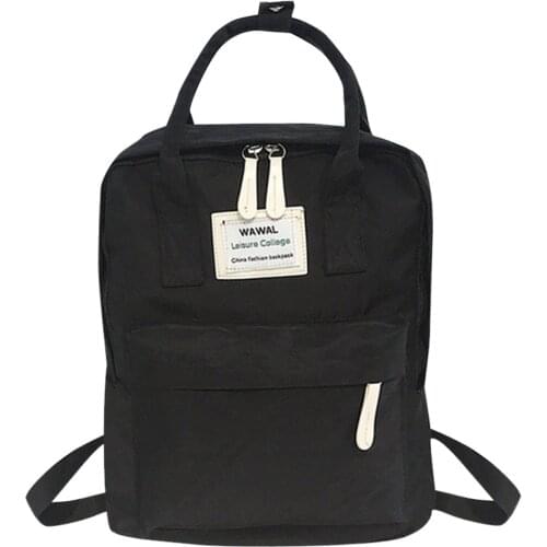 Cute Canvas Fashion Backpack Female Hit Color Nylon Backpack Design For Girls Casual Travel School Bag Personality Mochila Mujer