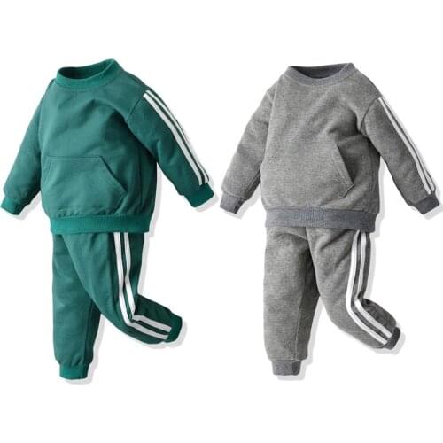 Fashion Baby Kids Boys Girls Clothes Set Pullover Sweatshirt Jacket+Trousers Infant Casual 2Pcs Outfits Suit