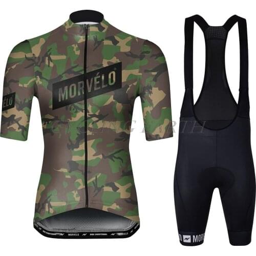 Morvelo Cycling Jersey Clothes Bib Shorts Set 2020 Gel Pad Mountain Cycling Clothing Suits Outdoor Mtb Bike Wear Kit