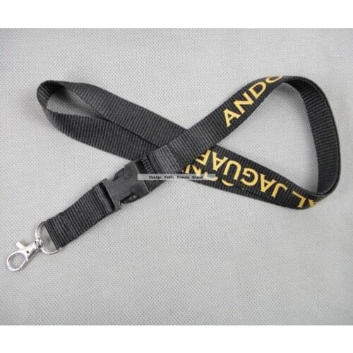 Wholesale black custom breakaway buckle silk screen polyester logo printing for work Keys ID Holders Exhibition Meeting Lanyards