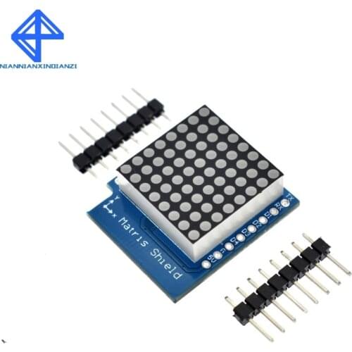 Matrix LED Shield V1.0.0 For WEMOS D1 Mini Digital Signal Output Controller Module 8 X 8 Dot Board Control