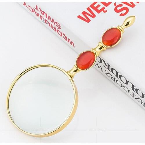 8X 78mm Present Metal Toy Gift Insect Viewer Magnifier Handheld Reading magnifying glass jade observation for old Man children