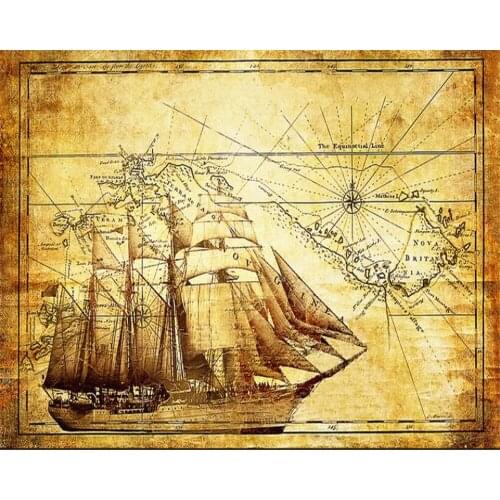 Beibehang Custom Wallpaper Vintage Retro Map Background Wall Living Room Bedroom TV Background 3D wallpaper papel de parede