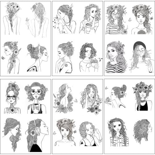 DABOXIBO Girl Clear Stamps Mold For DIY Scrapbooking Cards Making Decorate Crafts 2021 NEW Arrival