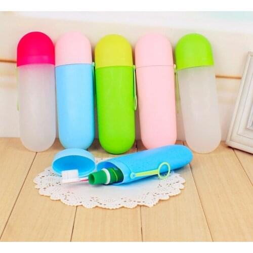 Travel Toothbrush Toothpaste Case Cover Holder Portable Hiking Camping Toothbrush Storage Box Wash Cup Cosmetic Capsule Case