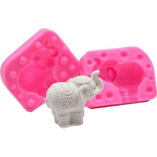 DIY Baking 3D Elephant Modeling Mold Fondant Chocolate Cake Decoration Handmade Soap Silicone Molds X7YC