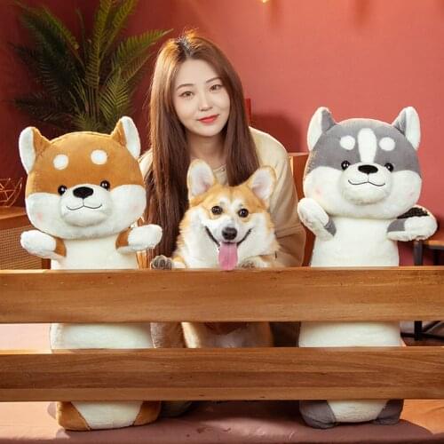 Kawaii Shiba Inu Husky Dog Plush Toys Childrens Toy Sofa Pillow Cushion Girl Bed Gift Home Decoration