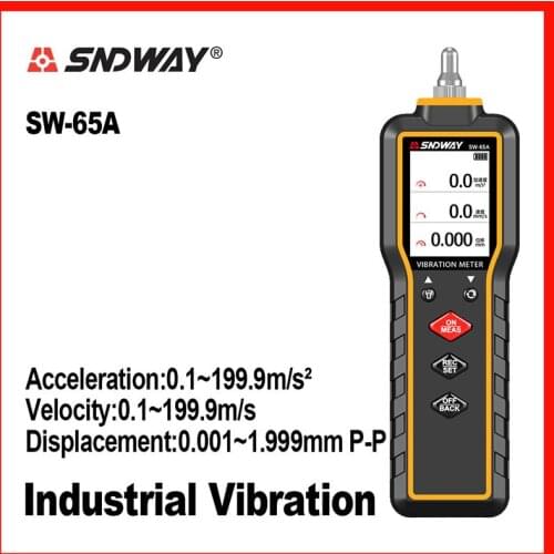 SNDWAY Vibration Meters Vibration Meter Digital LCD Vibrator Vibrometer Tester Analyzer Tools Portable SW-65A Vibrations Meter