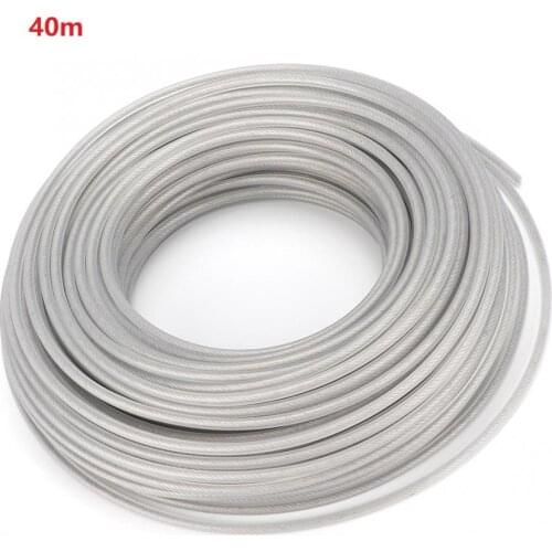 3mm*40m Wire Grass Trimmer Lawn Mower Accessories Grass Trimmer Line Steel Wire Brush Cutter Rope for Grass Replacement