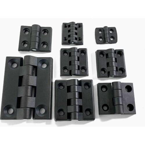 10pcs/Set Black Color Nylon Plastic Butt Hinge for Wooden Box Furniture Electric Cabinet Hardware