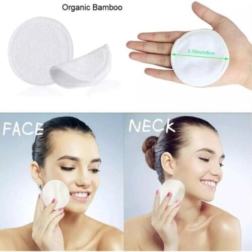 10Pcs Makeup Remover Pads Reusable Cotton Pads Make Up Facial Remover Bamboo Fiber Facial Skin Care Nursing Pads Skin Cleaning