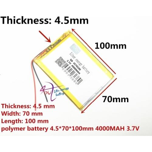 High quality polymer battery 4570100 m70 vx545hd song the united states 4000mah battery electroplax 3.7v