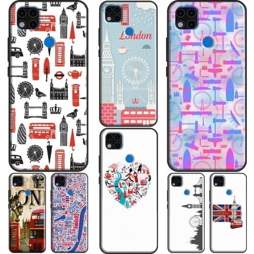 London British Union Jack Case For Xiaomi Redmi Note 10 Pro Note 7 8 9 Pro 8T 9S Back Cover For Redmi 9C 9A 9T 7A 8A