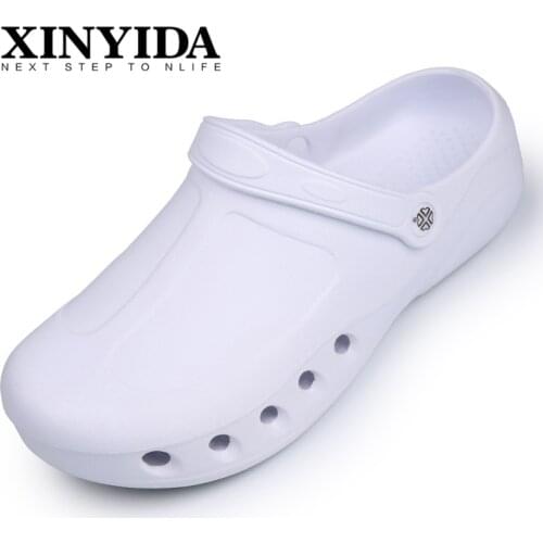 EVA Breathable Kitchen Chef Shoes Hospital Surgical Medical Slippers Nurse Clogs Non-slip Anti-static Clean Work Shoes Size34-45