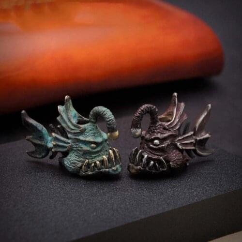 EDC Bronze Knife Beads A Pendant Paracord Outdoor DIY Decorations Bronze Camping Gear EDC Tools