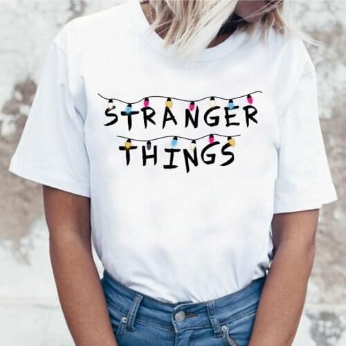 Stranger Things T Shirt Eleven Women Casual Top Tee Shirts Tshirt T-shirt Female Femme Clothing Harajuku Funny Movie Shirt