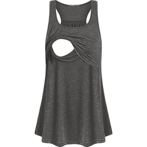 Shirts For Pregnant Women Maternity Clothes Loose Comfy Pull-up Nursing Tank Tops Vest Breastfeeding Shirt Pregnancy Clothes