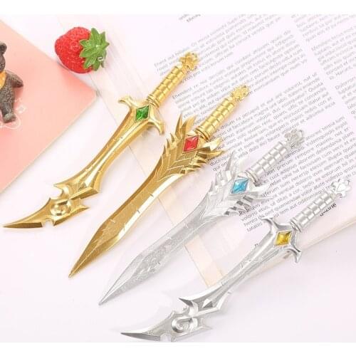 20PCs Gel Pen Creative Stationery Student Water-Based Paint Pen Cute Sword Shape Signature Pen Wholesale