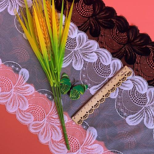 1 yard lace for needlework sewing fabric accessories the cloth tissu tissus costura for dress white 24cm wide DIY 2021