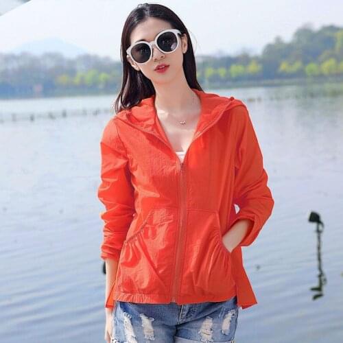 Summer Hooded Sun Protection Clothing Thin Sunscreen Jacket Camping Running Long Sleeve Breathable Air Conditioner Shirt Y777