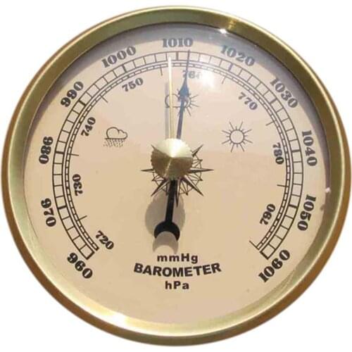70mm Metal Home Barometer Weather Station Gauge Wall Hanging Analog Air Pressure Accuracy Atmospheric 3 in 1 Multifunction Metal