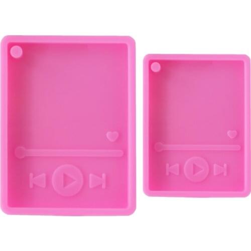 MP3 Music Player Keychain Epoxy Resin Mold Jewelry Pendant Silicone Mould DIY Crafts Casting Tools
