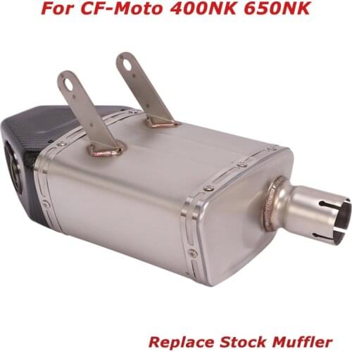 Slip on for CF-Moto 400NK 650NK Motorcycle Exhaust Carbon Tips Escape Muffler Tail Pipe