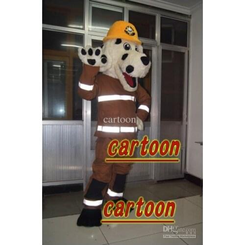 New Firemen dog mascot costume brand new unisex adult Fancy Dress Hallowee Birthday Party Game Apparel Show Props Role Play