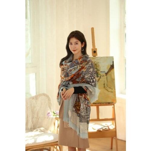 Extra Large Winter Scarf For Women Designer Cashemere Scarves Pashmina Shawl Winter Foulard Hiver Femme Cachemire 200 100cm