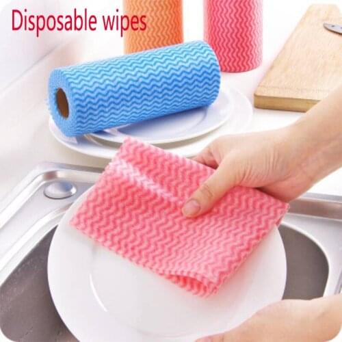 Disposable Kitchen Rags Dish Cloths Household Cleaning Water-absorbent Oil-absorbent Wipes Tablecloths Microfiber Scouring Pads