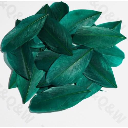 Natural 5-10CM goose feather floating head dyed dark green 100 to 1000PCS DIY jewelry dream catcher birthday gift accessories