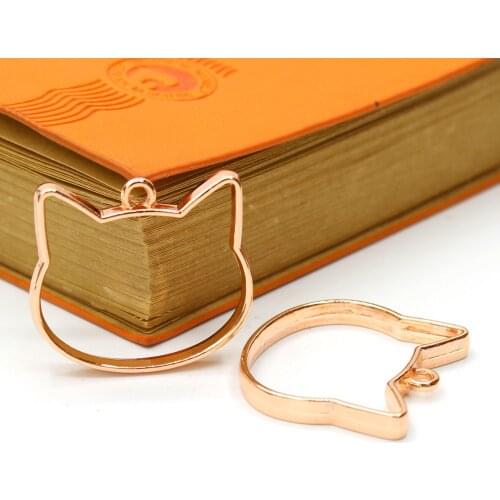 Frame DIY Necklace Keychain UV Epoxy Hollow Frame Jewelry Accessories Cat Head Shape Alloy Metal 10pcs/Bag Pendant Base