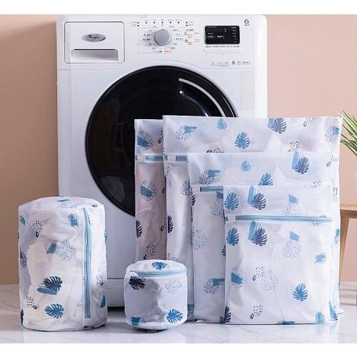 Printing Polyester Mesh Laundry Bag Home Use Washing Machine Bags Thickened Fine Net Bra Underwear Washing Bag Laundry Products