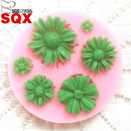 Food-grade Silicone Mold Chrysanthemums Fondant Cake Decorating Tools Silicone Soap Mold Silicone Cake Mold Free Shipping SQ1454