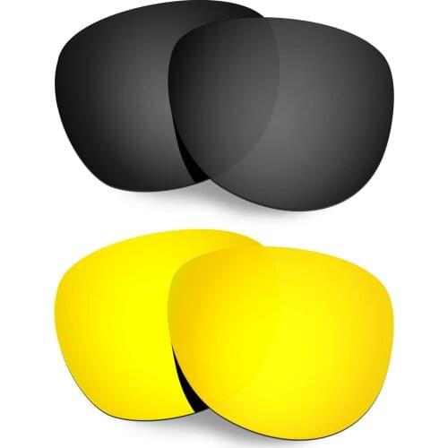 HKUCO Polarized Replacement Lenses For Stringer Sunglasses Black/Gold 2 Pairs